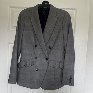 J. Crew Charcoal Checkered Blazer